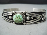 Native American One Of The Best Albert Jake Carico Lake Turquoise Sterling Silver Bracelet-Nativo Arts
