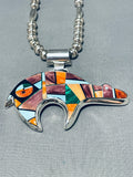 Important Inlay Master Vintage Native American Navajo Turquoise Sterling Silver Necklace-Nativo Arts