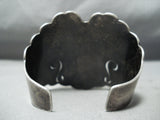 One Of Biggest Vintage Native American Navajo Agate Sterling Silver Bracelet Old-Nativo Arts