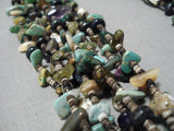 Important Rye Whitegoat Navajo Turquoise Amethyst Native American Necklace-Nativo Arts