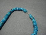Rare Vintage Native American Navajo Carico Lake Turquoise Nativr American Necklace Old-Nativo Arts