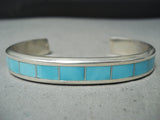 Native American Thick Sturdy Zuni Natural Sterling Silver Bracelet Cuff-Nativo Arts