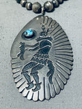 Opulent Vintage Native American Navajo Begay Turquoise Sterling Silver Necklace-Nativo Arts