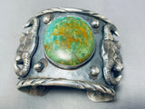 140 Gram Monster Native American Green Turquoise Sterling Silver Bracelet-Nativo Arts