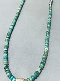Dancing Kokopelli Native American Navajo Green Turquoise Sterling Silver Necklace-Nativo Arts