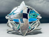 The Best Native American Hummingbird Turquoise Sterling Silver Bracelet-Nativo Arts