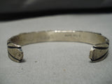 Museum Vintage Native American Navajo Squared Crow Springs Turquoise Sterling Silver Bracelet-Nativo Arts