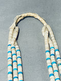 Native American One Of The Best Older Vintage Santo Domingo Turquoise Shell Necklace-Nativo Arts