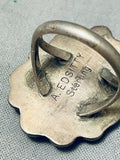 Edsitty Family Vintage Native American Navajo Turquoise Sterling Silver Ring Signed-Nativo Arts