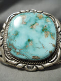 One Of The Best Vintage Native American Navajo Carico Lake Turquoise Sterling Silver Bracelet-Nativo Arts