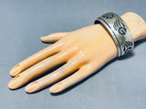 Astonishing Native American Navajo Sterling Silver Bracelet Signed-Nativo Arts