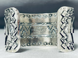 Superb San Felipe Old Kingman Turquoise Sterling Silver Bear Bracelet-Nativo Arts