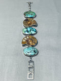 Huge Southwestern Vintage Turquoise Sterling Silver Clasp Bracelet-Nativo Arts