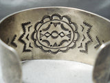 Dynamic Vintage Santo Domingo Sterling Silver Bracelet Native American Old-Nativo Arts