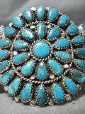 Incredible Native American Navajo Tears Of Joy Turquoise Sterling Silver Bracelet Cuff-Nativo Arts