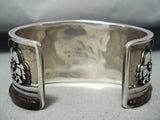 Important Vintage Native American Hopi Phillip Sekaquaptewa Turquoise Sterling Silver Bracelet-Nativo Arts