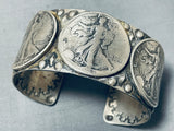 Huge Coins San Felipe Rare Sterling Silver Bracelet Cuff-Nativo Arts