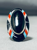 Spectacular Vintage Native American Navajo Turquoise Sterling Silver Ring-Nativo Arts