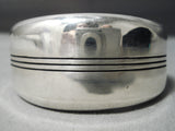 Impressive Vintage Navajo Sterling Silver Bracelet Native American-Nativo Arts