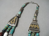Best Vintage Native American Navajo Thomas Singer Royston Turquoise Sterling Silver Necklace-Nativo Arts
