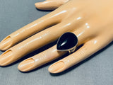 Ben Begaye (d.) Native American Navajo Black Onyx Sterling Silver Ring-Nativo Arts