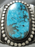 One Of The Best Vintage Native American Navajo Rick Martinez Turquoise Sterling Silver Bracelet-Nativo Arts