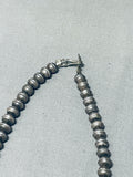 Willy Carviso Vintage Native American Navajo Turquoise Sterling Silver Necklace Old-Nativo Arts