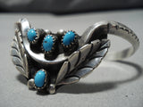 Tremendous Vintage Native American Navajo 3d Turquoise Sterling Silver Bracelet Cuff Old-Nativo Arts