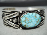 Important Albert Jake Native American Navajo High Grade Turquoise Sterling Silver Bracelet-Nativo Arts