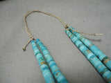 Best Vintage Navajo #8 Heishi Turquoise Native American Necklace Old-Nativo Arts
