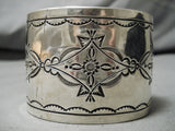 Important Vintage Native American Navajo Perfect Silver Works Douglas Sterling Silver Bracelet-Nativo Arts