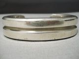 Thickest Heavy 237 Vintage Native American Navajo Sterling Silver Bracelet-Nativo Arts