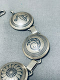 Native American Unique Vintage Southwest Silver Linked Pendants Bracelet-Nativo Arts