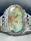 Magnificent Native American Navajo Immense Royston Turquoise Sterling Silver Bracelet-Nativo Arts