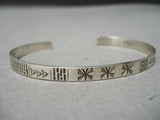 Important Native American Navajo Natasha Peshlakai Sterling Silver Dragonfly Bracelet-Nativo Arts