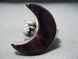 Sensational Navajo Purple Spiny Sterling Silver Ring Native American-Nativo Arts