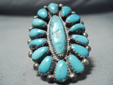 Astounding Vintage Navajo Turquoise Sterling Silver Ring Native American Old-Nativo Arts