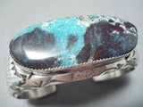 Awesome Navajo Native American Huge Turquoise Sterling Silver Bracelet-Nativo Arts