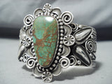 Stunning Navajo Native American Royston Turquoise Sterling Silver Bracelet-Nativo Arts