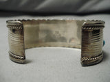 Quality Dan Sandoval Vintage Native American Navajo Sky Blue Turquoise Sterling Silver Bracelet-Nativo Arts