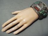 Best Vintage Native American Navajo Coyote Damale Turquoise Sterling Silver Bracelet-Nativo Arts