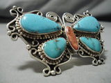 Important Tonya Rafael Turquoise Sterling Silver Vintage Native American Navajo Ring-Nativo Arts