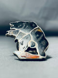 Roaringbear Vintage Native American Zuni Turquoise Sterling Silver Ring-Nativo Arts