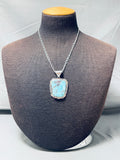 Artist In Smithsonian Native American Navajo Turquoise Sterling Silver Necklace-Nativo Arts