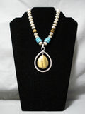 Native American Important Francisco Gomez Vintage Sterling Silver Turquoise Necklace-Nativo Arts