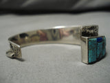 Museum Quality Vintage Native American Navajo Spiderweb Turquoise Sterling Silver Bracelet Old-Nativo Arts
