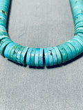Native American Elegant Vintage Santo Domingo Handcut Turquoise Sterling Silver Necklace-Nativo Arts