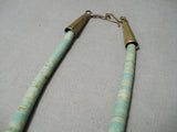 Native American Important Authentic Vintage Santo Domingo Tony Aguilar Sr Turquoise Necklace-Nativo Arts