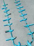 Native American One Of The Best Ever Vintage Santo Domingo Turquoise Sterling Silver Necklace-Nativo Arts