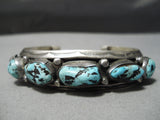 Important Apache Vintage Native American Navajo Persin Turquoise Sterling Silver Bracelet-Nativo Arts
